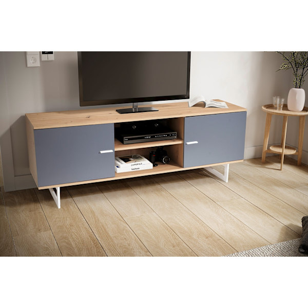 Rootz Lowboard 150 cm TV-kaappi - Viihdeyksikkö - Mediakonsoli - Moderni muotoilu - Tilava säilytystila - Kestävä rakenne - 150 cm x 40 cm x 55 cm