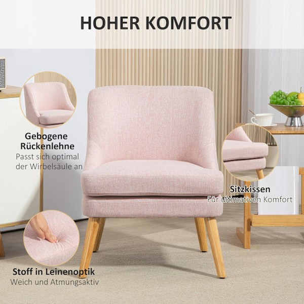 Rootzin nojatuoli - Aksentti istuin - Skandinavian tyyli - Ultimate Comfort - Hevea -puujalat - 63x69x79,5 cm