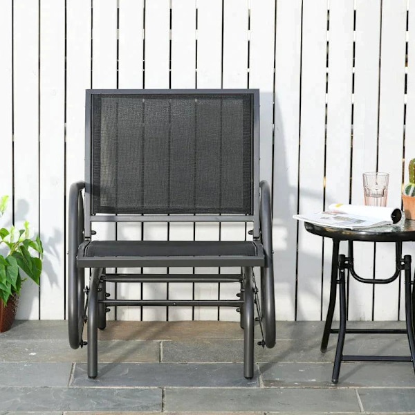Rootz gyngestol - Havehave - Stol Relax Stol - Havegynge - Sort - 75 x 66 x 85 cm