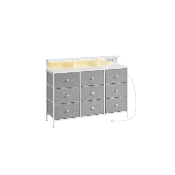 Rootz 9 Skuffekiste - Opbevaringsenhed - Kommode - LED -belysning - Rumbesparende - 33,5 x 114 x 84 cm
