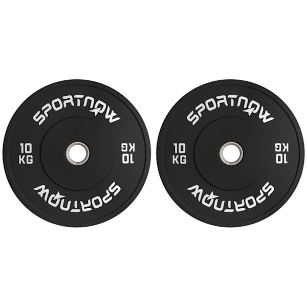 Rootz viktplatta set 2 x 10 kg - hantelvikter - gummi låga brusplattor - Hållbar och brusreducering - Ø45 x 4h cm