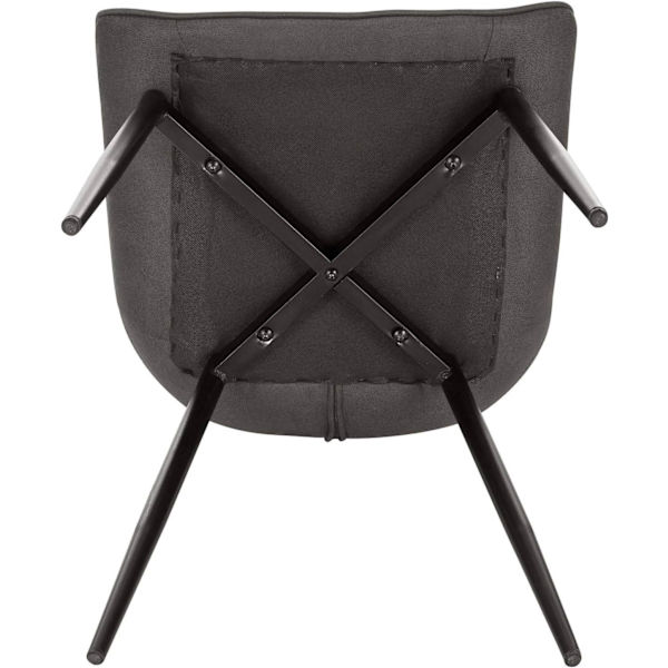 Rootz sæt med 6 spisestuestole - Køkkenstole - Moderne stole - Komfortabelt læderstof - Holdbart metalstel - Ergonomisk design - 46 cm x 40,5 cm x 85,