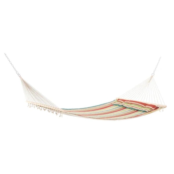 Rootz Hammock Swing Bed - Riippuva istuin - Riippuva keinusänky - Riippukeinu - Kelluva keinusänky - Värikkäät raidat - 188 x 140 cm