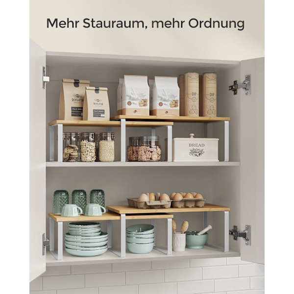 Rootz 2-delad tårtställ - Cupcakeställ - Dessertdisplay - Metall- och trämaterial - Molnvit-Naturlig Beige - 19,5 cm x 29,7 cm x 15,5 cm - 18,5 cm x 2