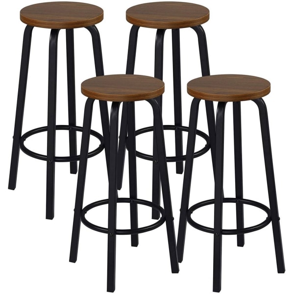 Rootz Modern Bar Pall - Skandinavisk Style Pall - Industrial Design Pall - Robust & hållbar - Ergonomisk komfort - Enkel montering - 30cm x 72cm