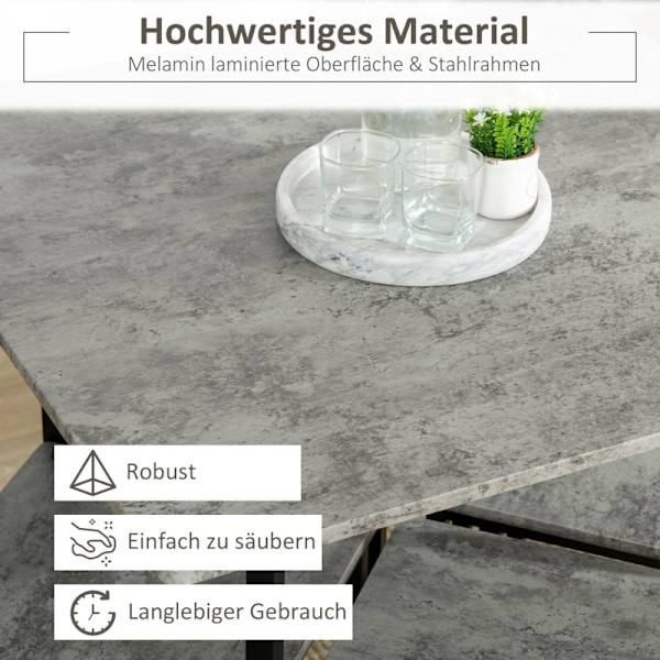 Rootz 5-delade barbordsset - Matsalsset - Köksmöbler - Utrymmesbesparande design - Robust konstruktion - Förbättrad stabilitet - 100L x 60W x 88H cm (