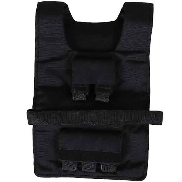 Rootz 20kg Træningsvest - Vægtvest - Justerbar - Træningsfitness - Oxford - Jern - Sort - 36x52cm