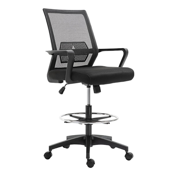 Rootz High -Back Office Stol - Ergonomisk drejestol - Højdejusterbar stol - Åndbar net - 64L x 59W x 104-124h cm