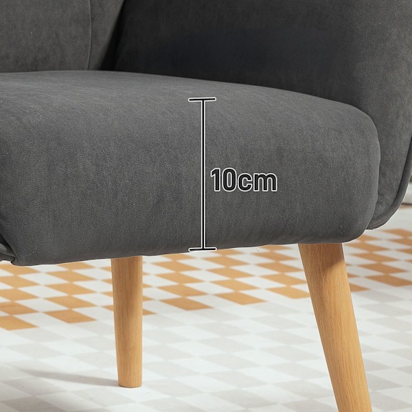 Rootzin verhoiltu nojatuoli - olohuoneen tuoli - lukemistuoli - Velvet Comfort - 66W x 75d x 100h cm - tukee jopa 120 kg