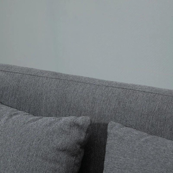 Rootz Dobbeltsofa - Polstring med hynder - Kompakt design - To-personers - Justerbar højde på fodstøtterne - Fløjlsagtig polyester - Gummitræ - Skum -