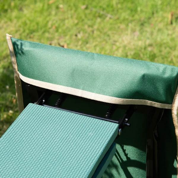 Rootz Kneeler - Vikbar trädgårdspall - 2 i 1 knästöd med verktygsväska - EVA - Skum - Grön - 58 x 28 x 49 cm