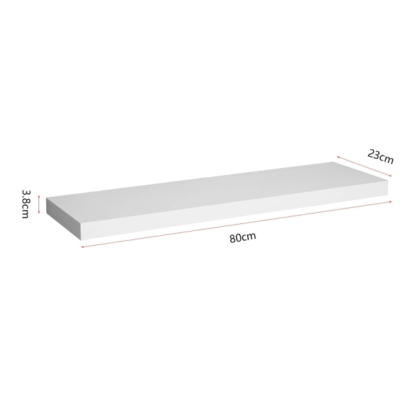 Rootz Wandregal Wandboard Bücherregal - Seinähylly - Kelluva säilytystila - Kirjanäyttö - Seinäreuna - Riippuva järjestely - Modernit hyllyt - Valkoin