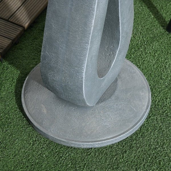 Rootz Bird Bath Water Drinker - Havefugleføder - Udendørs fuglebassin - Elegant design - Holdbar harpiks - Multifunktionel - 40 cm x 40 cm x 51 cm - G