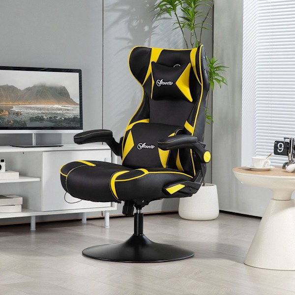 Rootz Rocking Gaming Chair - Ergonomic Gaming Seat - Video Gaming Chair - Lumbar Support - 69 cm x 73 cm x 112-118 cm