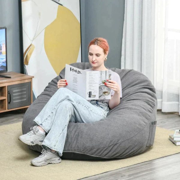 Rootz Beanbag - Sofa Beanbag - Gulvstol - Mørkegrå