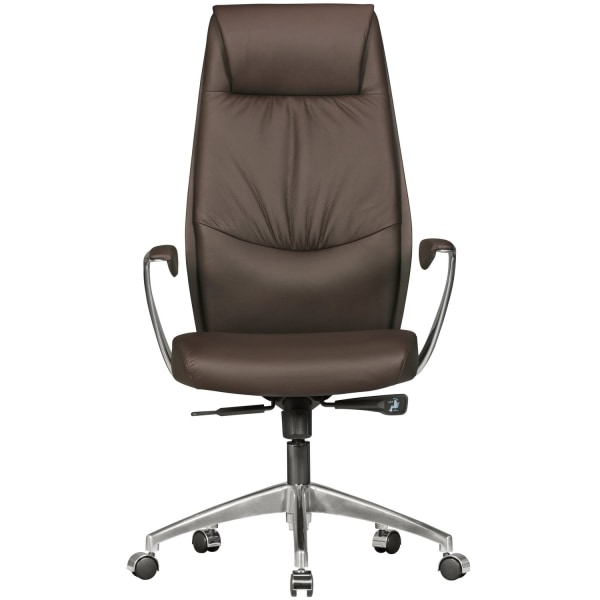 Rootz XXL Executive Chair - Kontorstol - Ægte læderstol - Komfortabelt bredt ryglæn - Justerbar 3-trins synkron mekanisme - Anti-Shock funktion - 58cm