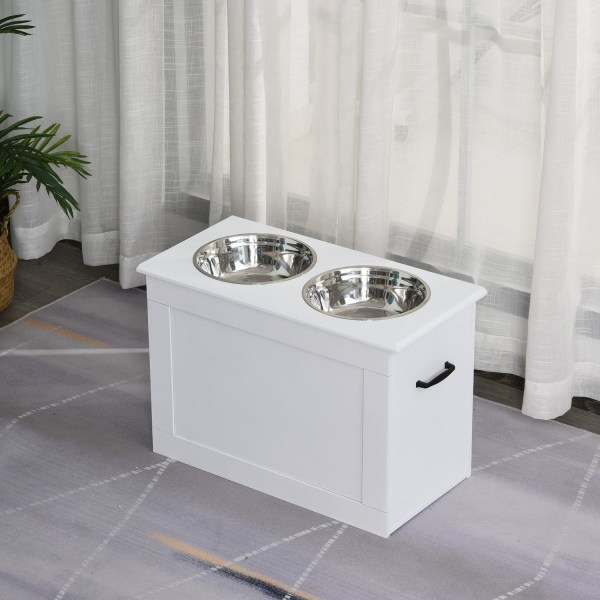 Rootz Feeder - 2 Feeder - Opbevaringsplads - MDF - Hvid - 60 x 30 x 41 cm