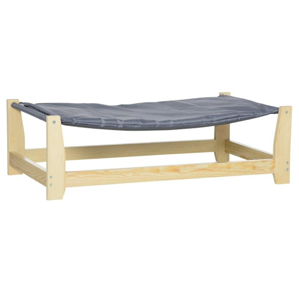 Rootz Pet Bed - Pet Sofa - Hunde Sofa - Hunde Seng - Med Pude - Katte Seng - Katte Sofa - Natur/Lysegrå - 90 x 50 x 28 cm