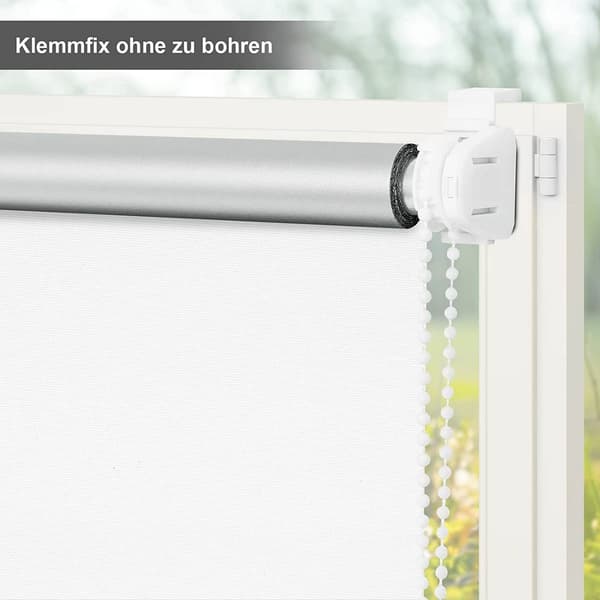 Rootz Roller Blind - Thermorollo Shade - Room Darking persienner - Energibesparing - 80 cm x 150 cm - vit