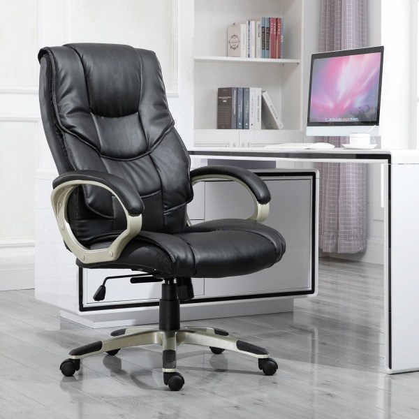 Rootz Swivel Chair - Svart - Läder, Nylon, Metall - 22,83 cm x 27,55 cm x 48,81 cm