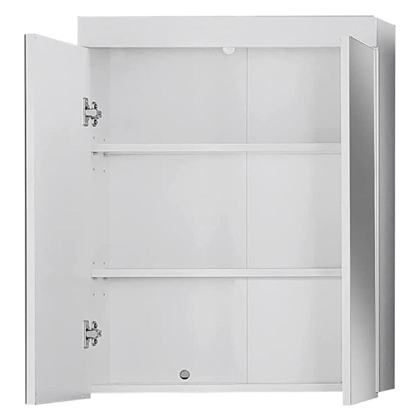 Rootz Kylpyhuonekaappi - Peili valaistuksella - Kiiltävä - 60 x 77 x 17cm White