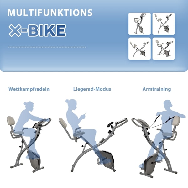 Rootz motionscykel - Stationär cykel - Inomhuscykel - LCD-skärm - Justerbart motstånd - Robust stålram - 97L x 51W x 115H cm