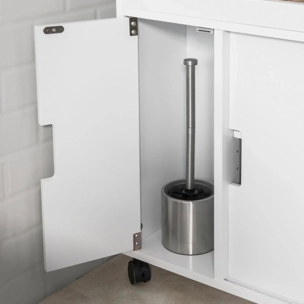 Rootz Ny version Toiletpapirrulleholder til badeværelse - Opbevaringsskab til badeværelset Skab på hjul