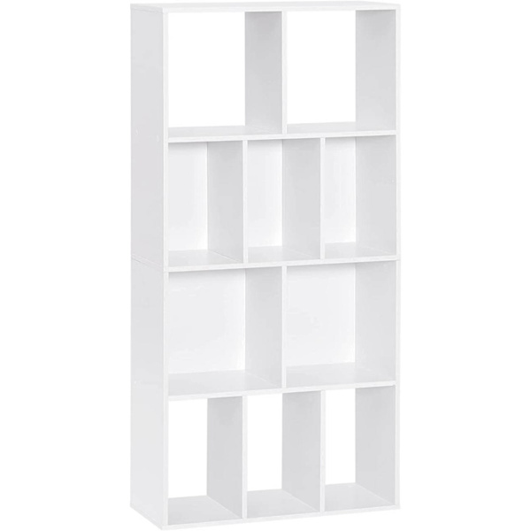 Rootz Modern Valkoinen kirjahylly - Säilytyshylly - Näyttöyksikkö - Tilaa säästävä muotoilu - Kestävä ja tukeva - Helppo puhdistaa - 60cm x 120cm x 20