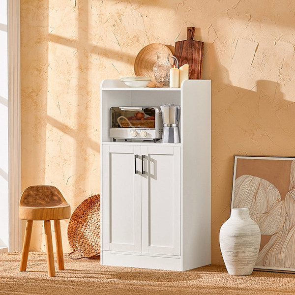 Rootz förvaringsskåp - skafferiskåp - köksfack - MDF-material - 60 cm x 120 cm x 39 cm - 26,8 kg - 2 hyllor - Justerbar hylla