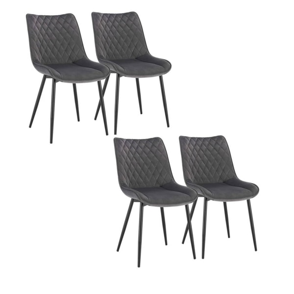 Rootz Velvet spisestuestole Sæt med 4 - Elegante stole - Komfort