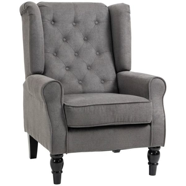 Rootz Vintage Wingback Stol - Læsestol - Accentstol - Cocktailst