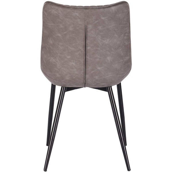 Rootz Set med 2 matstolar - Köksstolar - Moderna sittplatser - Hållbar, bekväm, lätt att montera - konstläder och metall - 46 cm x 40,5 cm x 85,5 cm