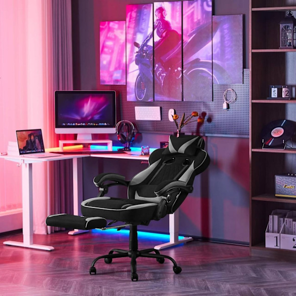 Rootz Ultimate Gaming Chair - Kontorstol - Ergonomisk stol - Pocket Spring Pude - Åndbar Mesh - Justerbar komfort - 120-127,5 cm x 57 cm x 51,5 cm