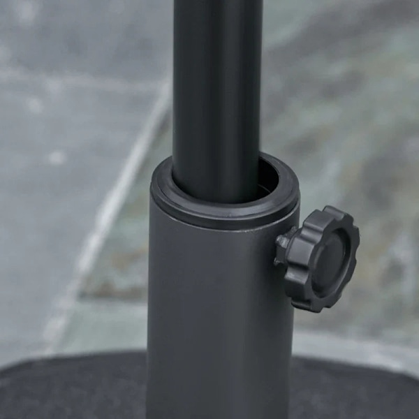 Rootz Parasol Stand - Parasol Holder - Parasol Base - Paraply Stand - Vejrbestandig - Fyldbar - Sort - Ø55 x 38H cm
