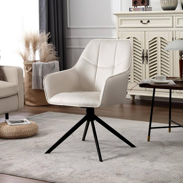 Rootz Swivel Dining Chairs Set - Moderna stolar - Vadderad sammet - Ergonomisk design - 58cm x 86cm x 63,5cm