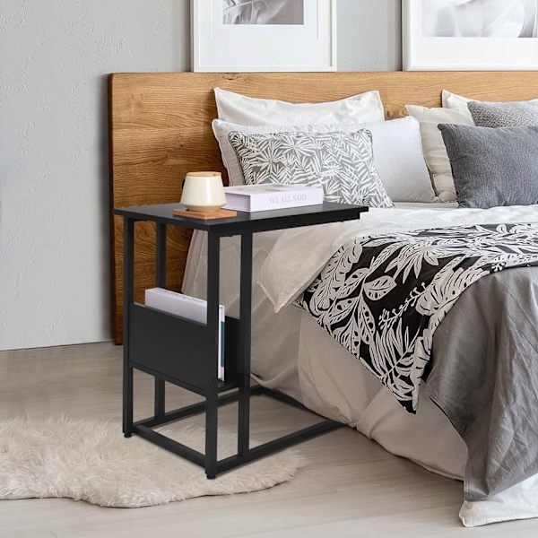 Rootz Soffbord - Sidobord - Avslutsbord - Loungebord - Vardagsbord - Accentbord - Svart - 55x36x59,5cm