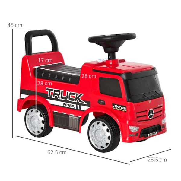 Rootzin lastenauto - Lastenauto - Leluauto - Lasten auto - Lasten Mercedes-kuorma-auto - Punainen