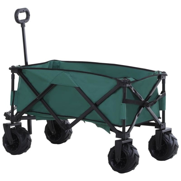 Rootz Transportvagn - Trädgårdsvagn - Fällbar lastvagn - Grön - 108 x 53 x 59-89 cm