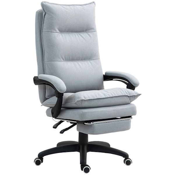 Rootz Massage Office Stol - Skrivebrød - Ergonomisk drejning - Komfort & support - 70 cm x 62 cm x 120-130 cm, grå