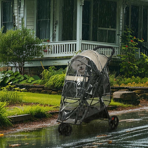 Rootz Foldbar Pet Buggy - Dog Buggy - Bärbar hundvagn - Regnskydd - 80,5 cm x 51,5 cm x 100 cm
