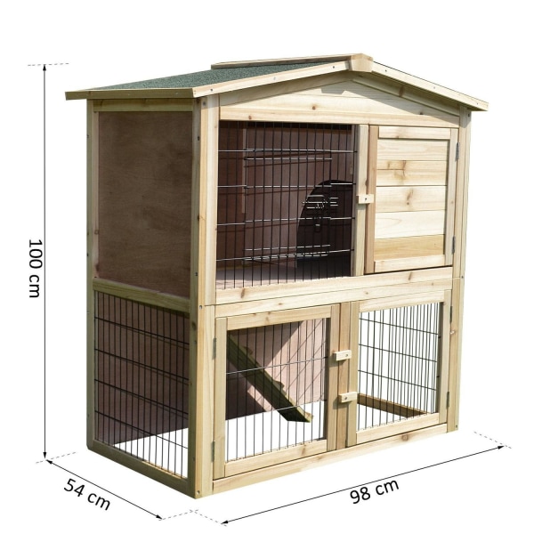 Rootz Rabbit Hutch - Nature - Ved, Metall - 38,58 cm x 21,26 cm