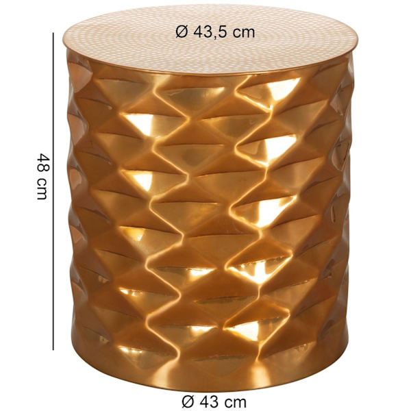 Rootz Sidebord - Sofabord - Guld Sidebord - Aluminium - Guld - Ø 43,5cm
