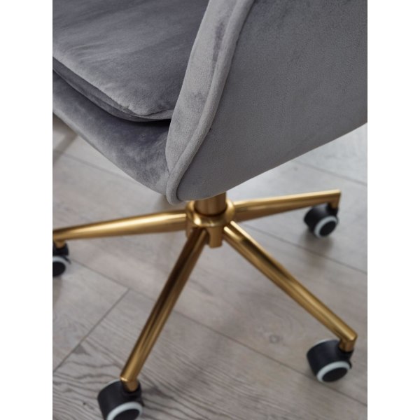 Rootz skrivebord fløjlsgrå - Design drejestol med ryglæn - Arbej