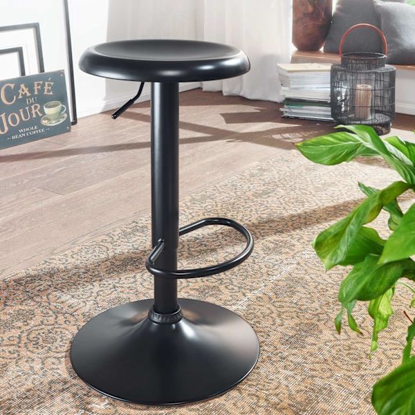 Rootz Barpall - Pall - Barstol - Metallpall - Svart - Bistropall - Max 100 kg - Järn