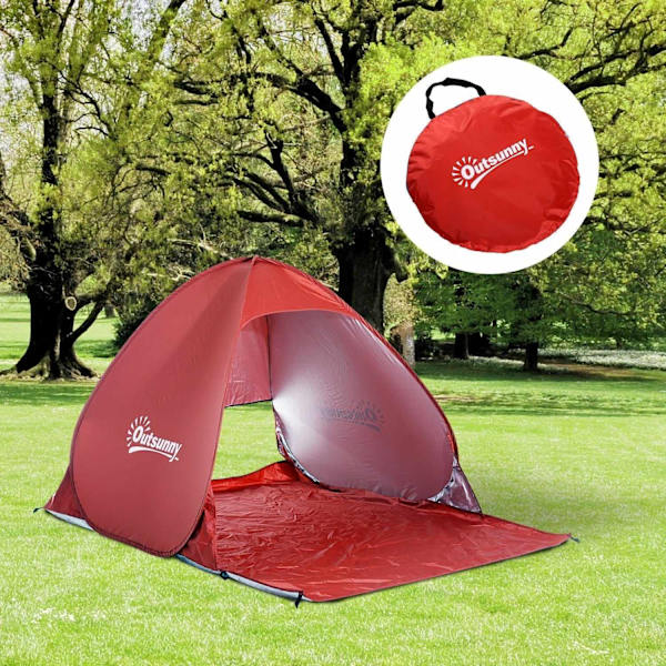 Rootz Pop Up-tält - Rood - Polyester, Staal - 59,06 cm x 78,702 cm x 45,28 cm