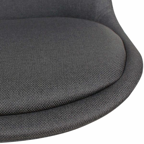 Rootz skrivebord sort stof - Design drejestol med ryglæn Arbejdsstol med en maksimal belastning på 110 kg Skalstol med hjul - Drejestol