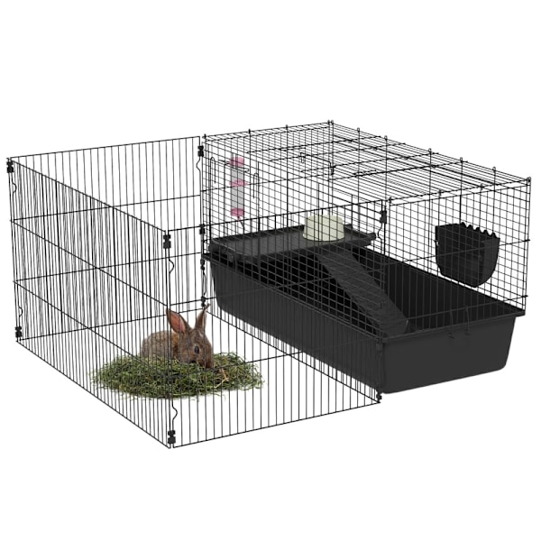 Rootz PawHut pieneläinhäkki - Marsun elinympäristö - Lemmikkieläinkotelo - Mukautuva muotoilu - Täydelliset tarvikkeet - Helppo pääsy - 112,5 cm x 99