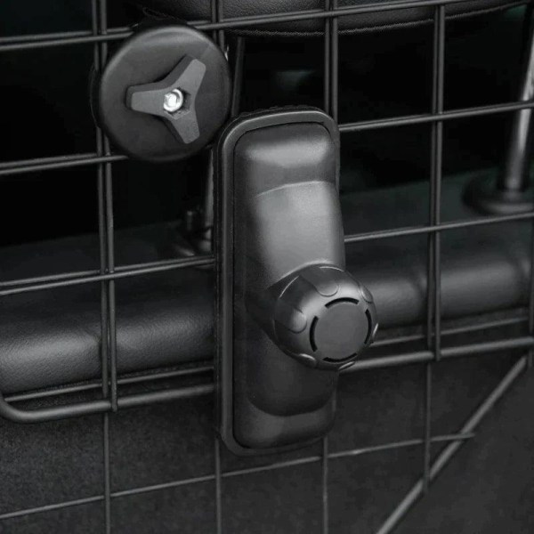 Rootz Dog Guard - Car Universal Trunk Guard - Dog Guard Divider - Justerbar - Metal - Sort - (90-120) x 40,5 cm