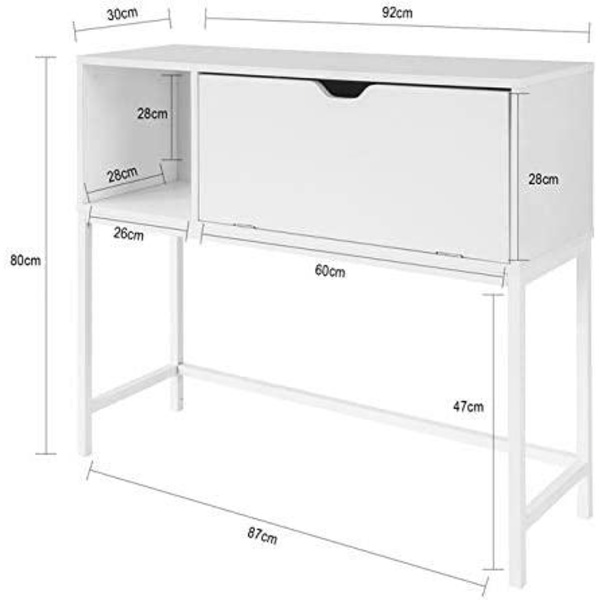 Rootz Console Bord Hall - Bordssida - Bordsände - Bord Vardagsrumsbord - 92x30x80cm