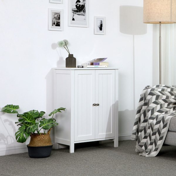 Rootz-kylpyhuonekaappi - Säilytysyksikkö - Järjestäjä - MDF-levy - Valkoinen - 60cm x 80cm x 30cm - 87cm x 36cm x 19cm - 12,4kg - 1 x lisävarustekassi
